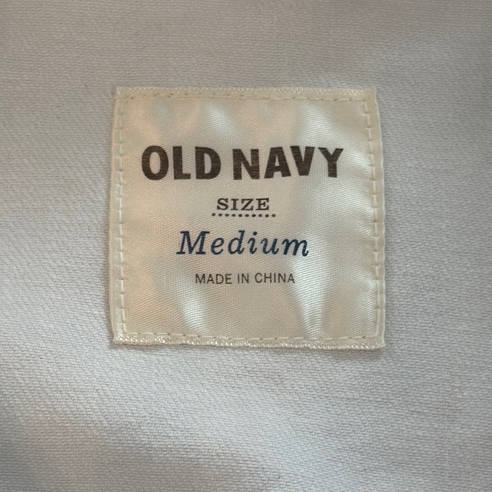 Old Navy White Jean Jacket Classic Denim Style - Picture 5 of 7